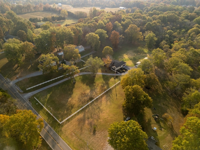 bird's eye view featuring a rural view