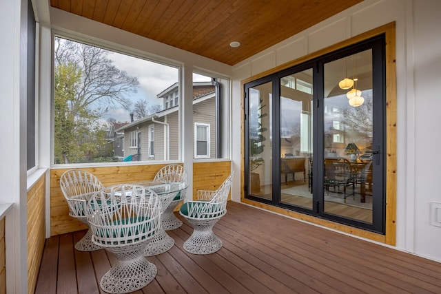 view of sunroom