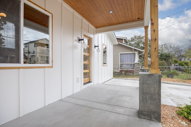 view of patio / terrace with a porch