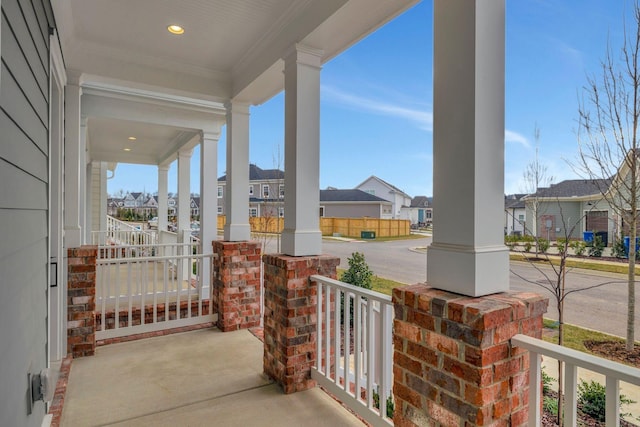 view of patio with covered porch