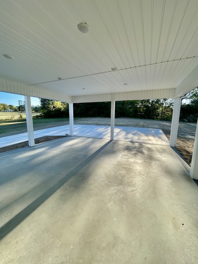 view of patio featuring a carport