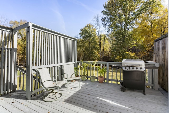 view of wooden deck