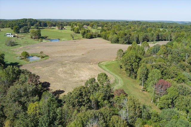 drone / aerial view featuring a rural view