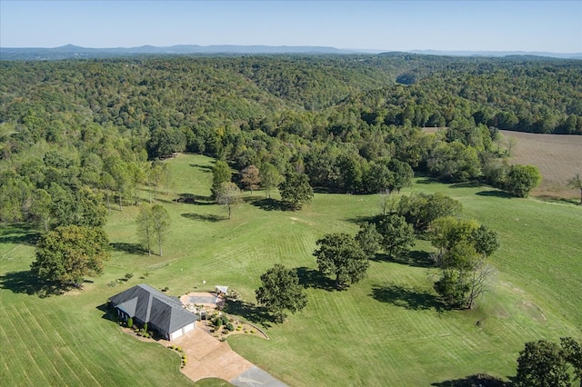 bird's eye view featuring a rural view