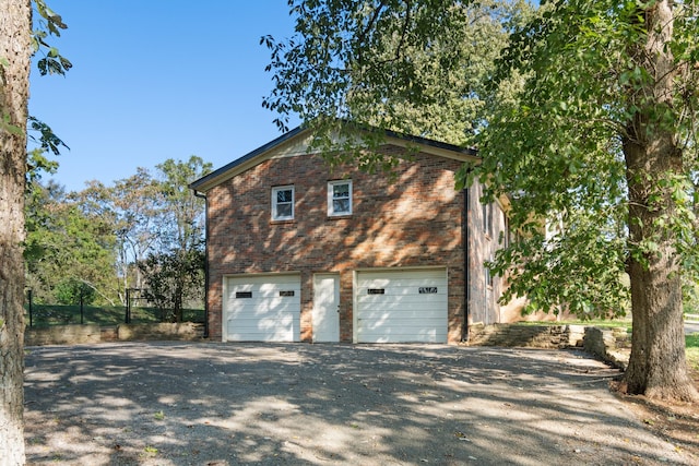 view of home's exterior featuring a garage