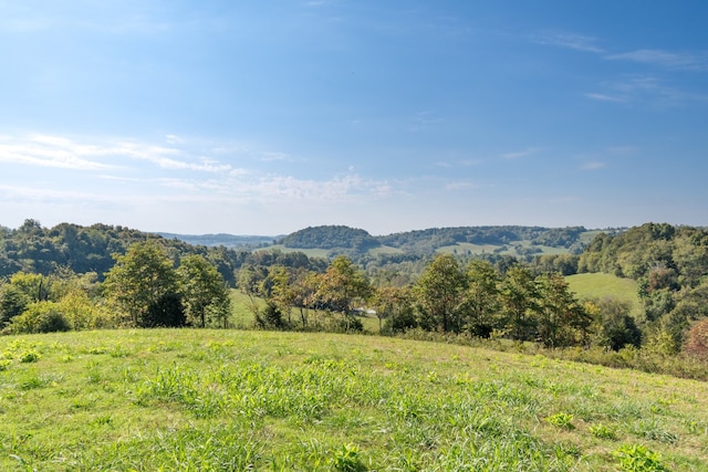 mountain view with a rural view