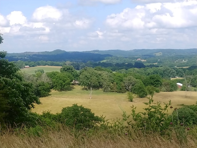 view of mountain feature featuring a rural view