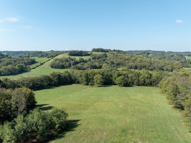 drone / aerial view with a rural view