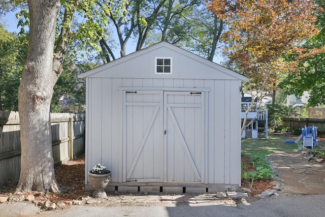 view of outbuilding