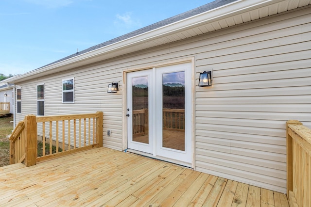 deck with french doors