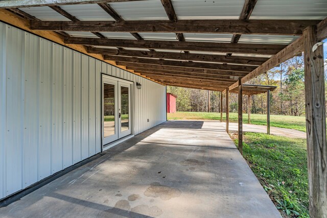 view of patio with french doors