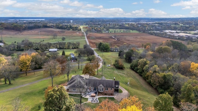 bird's eye view with a rural view