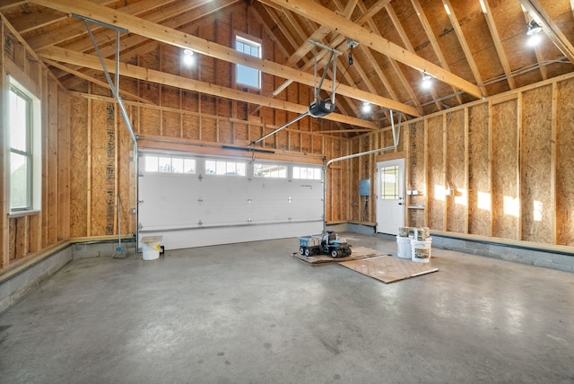 garage featuring a garage door opener