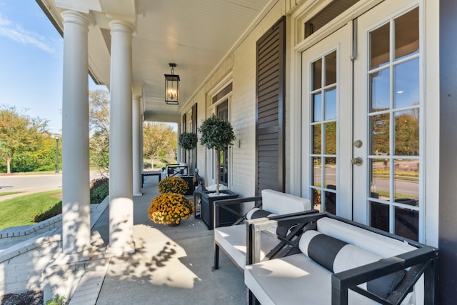 view of patio featuring covered porch