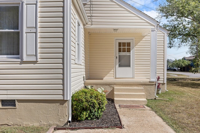 view of doorway to property