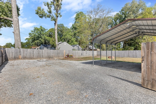 view of car parking with a carport