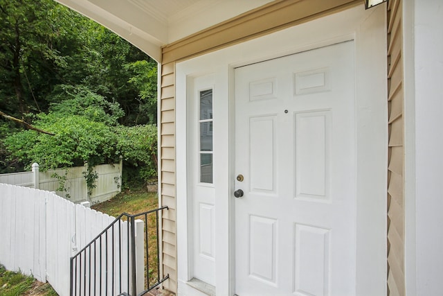 view of doorway to property