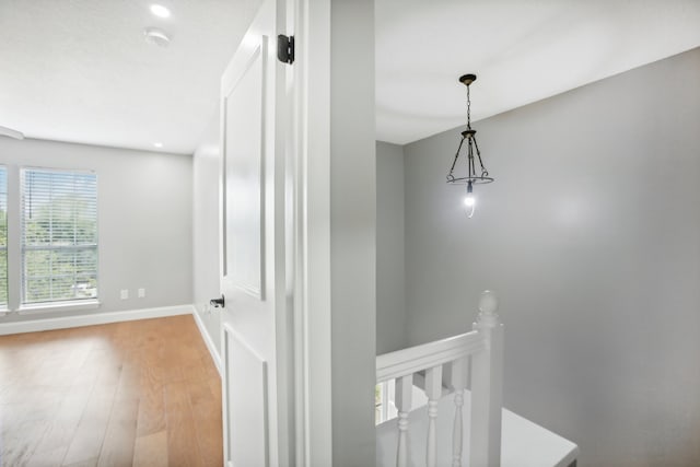 hallway featuring light hardwood / wood-style floors