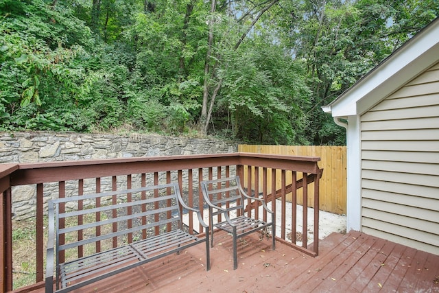 view of wooden deck