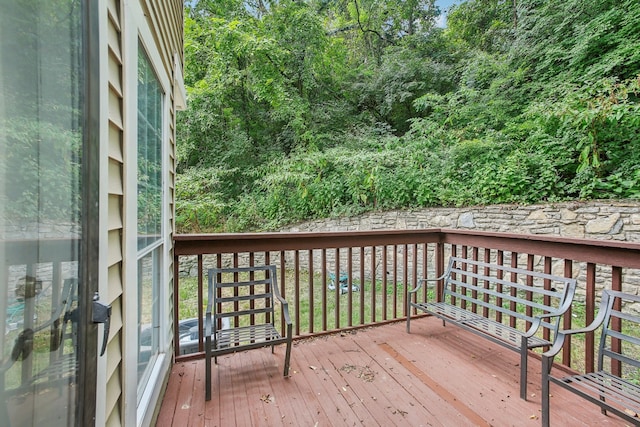 view of wooden deck