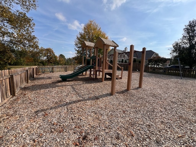 view of jungle gym