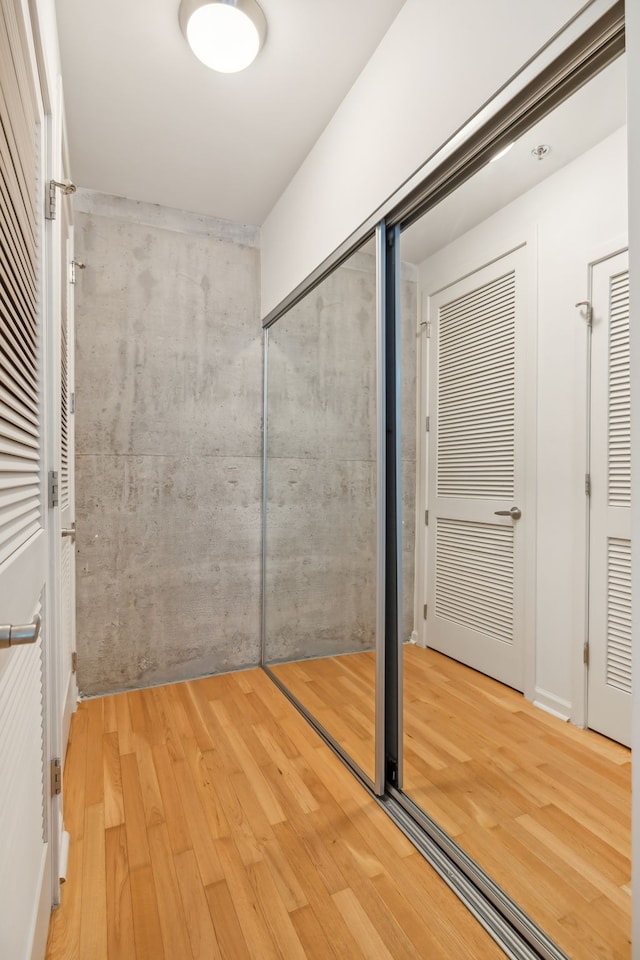 interior space featuring hardwood / wood-style flooring