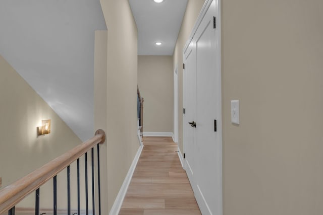 hall featuring light hardwood / wood-style floors