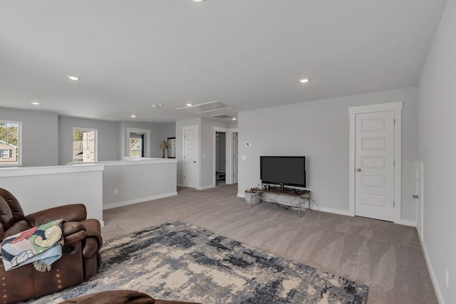 view of carpeted living room