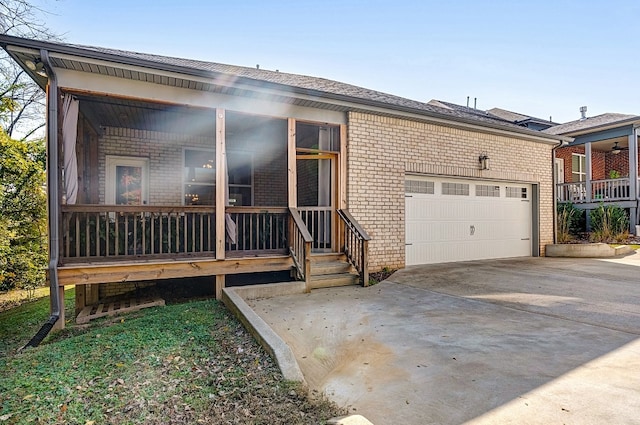 view of front of house featuring a garage