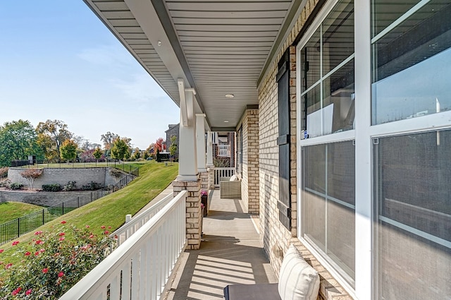 view of balcony