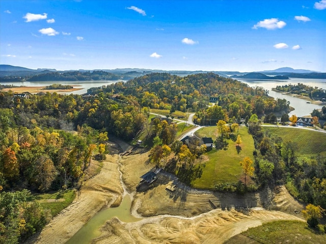 1878 Ferry Hill Rd, Dandridge, TN 37725 - aerial view of property and surrounding area featuring a water and mountain view