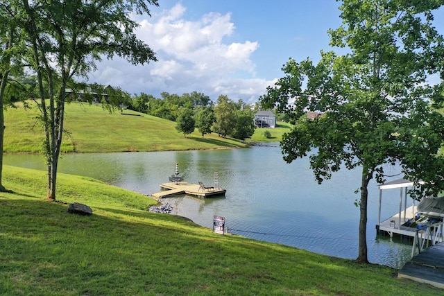 1878 Ferry Hill Rd, Dandridge, TN 37725 - dock area featuring a water view and a yard