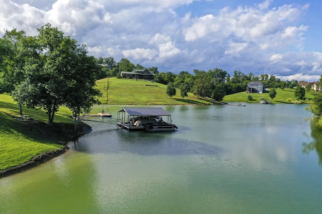 1878 Ferry Hill Rd, Dandridge, TN 37725 - water view with a boat dock and boat lift