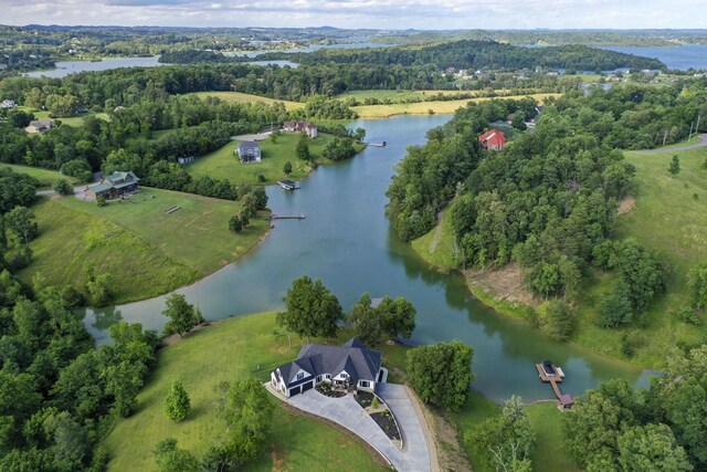 1878 Ferry Hill Rd, Dandridge, TN 37725 - aerial overview of property's location featuring a large body of water and a heavily wooded area