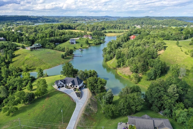 1878 Ferry Hill Rd, Dandridge, TN 37725 - aerial view of property and surrounding area with a nearby body of water