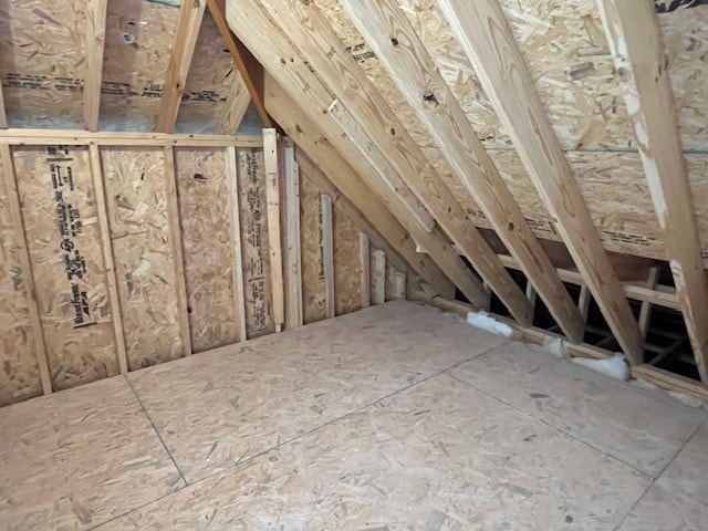 view of attic