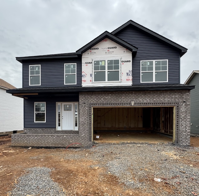 view of front facade with a garage