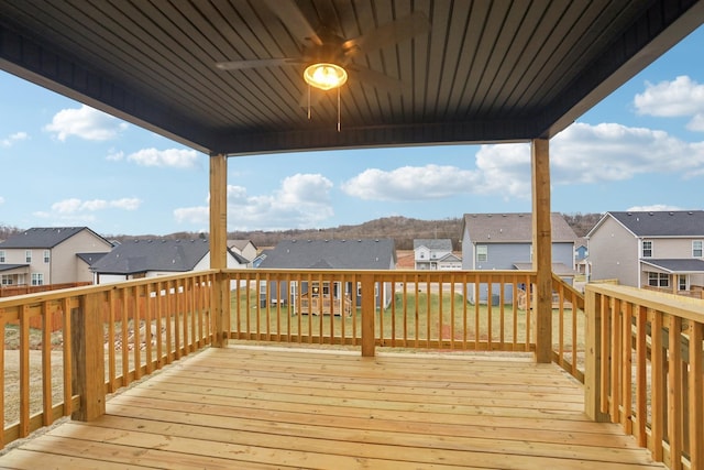 deck featuring a residential view