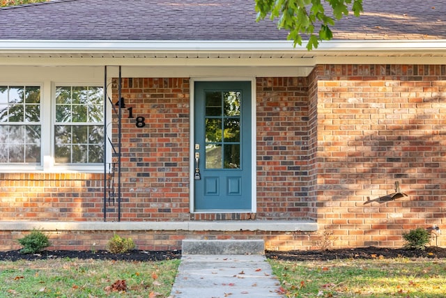 view of exterior entry