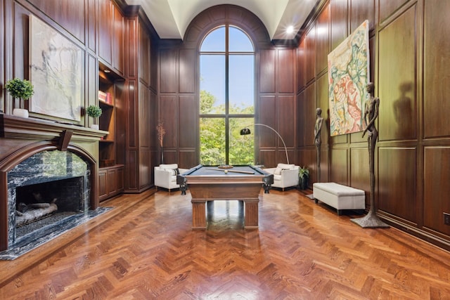 31 Annandale, Nashville, TN 37215 - playroom with a decorative wall, billiards table, healthy amount of natural light, and a fireplace