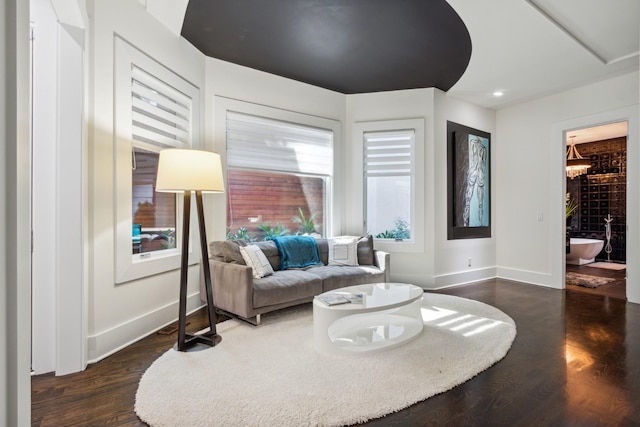 31 Annandale, Nashville, TN 37215 - living room with baseboards, wood finished floors, and recessed lighting