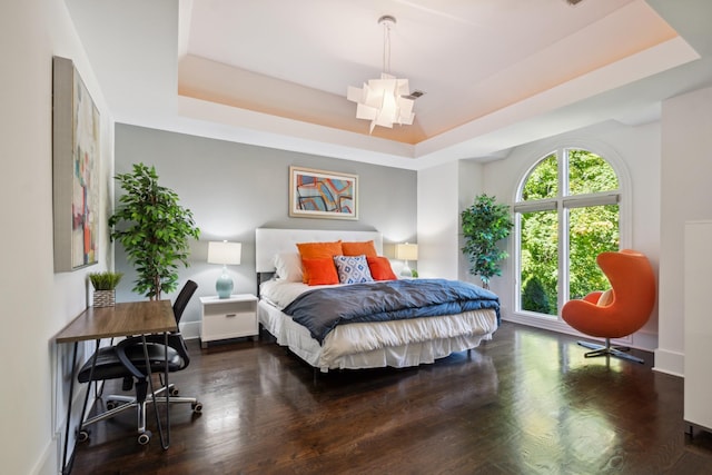 31 Annandale, Nashville, TN 37215 - bedroom with a tray ceiling, wood finished floors, and baseboards