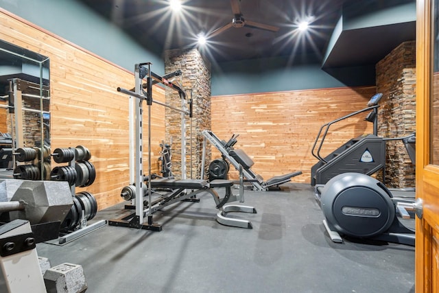 31 Annandale, Nashville, TN 37215 - exercise area featuring wooden walls