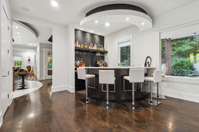 31 Annandale, Nashville, TN 37215 - indoor wet bar with wood finished floors, recessed lighting, and baseboards