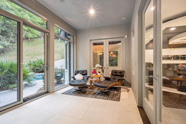 31 Annandale, Nashville, TN 37215 - sunroom / solarium featuring french doors and tile patterned flooring