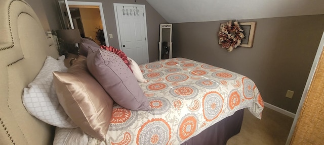 47 Hickory Ln, Sugar Tree, TN 38380 - carpeted bedroom with vaulted ceiling and a closet
