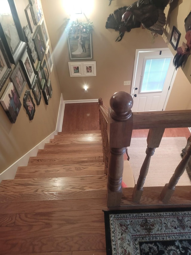 47 Hickory Ln, Sugar Tree, TN 38380 - stairs with wood finished floors