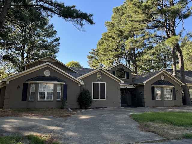 view of single story home