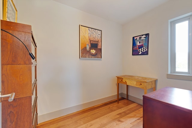 office featuring light hardwood / wood-style floors