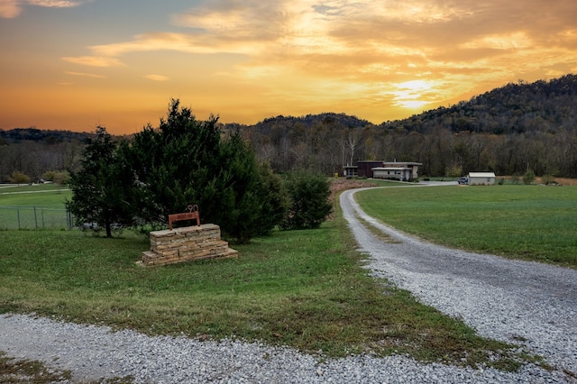 view of road featuring a rural view